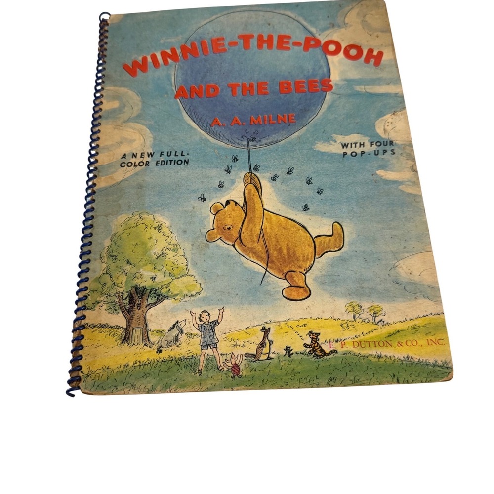 Vintage 1952 Winnie-The-Pooh and the Bees Pop-Up Book A.A. Milne E.P. Dutton